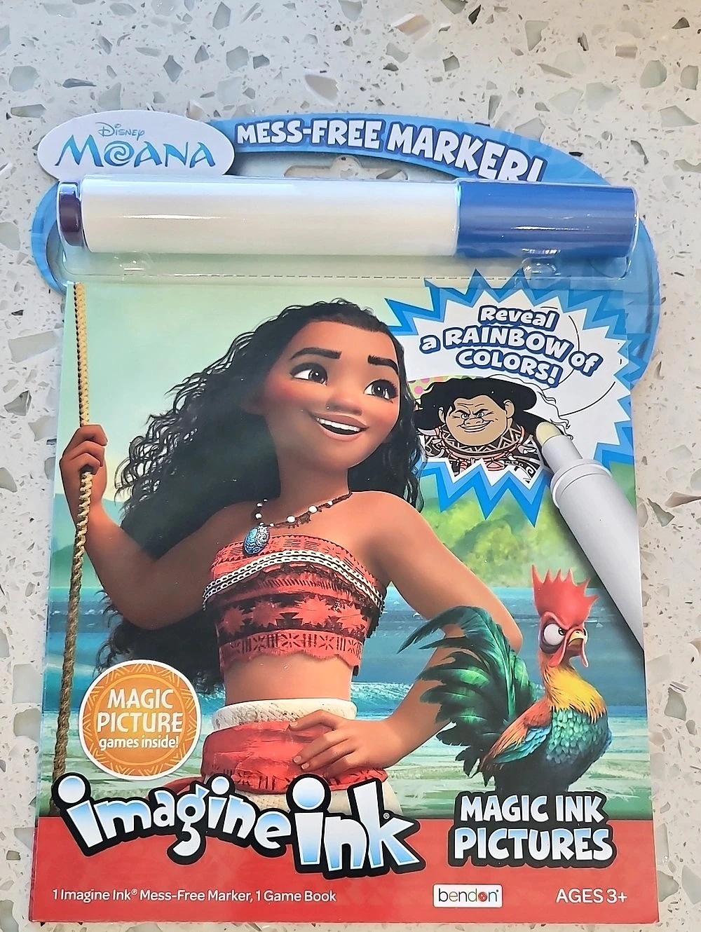 Bendon Disney Moana Imagine Ink Magic Ink Pictures Activity Book